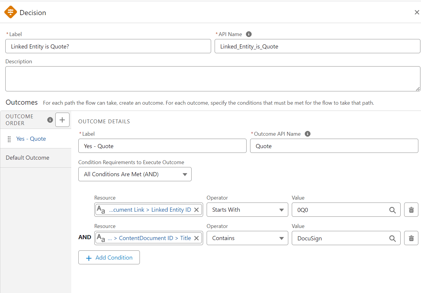 Content Document Link Quot to Opportunity Flow